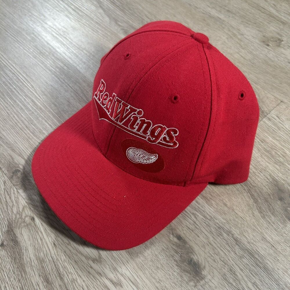 Vintage Detroit Red Wings Hat Snapback NHL Hockey Red Twins Enterprise Cap - Picture 8 of 9